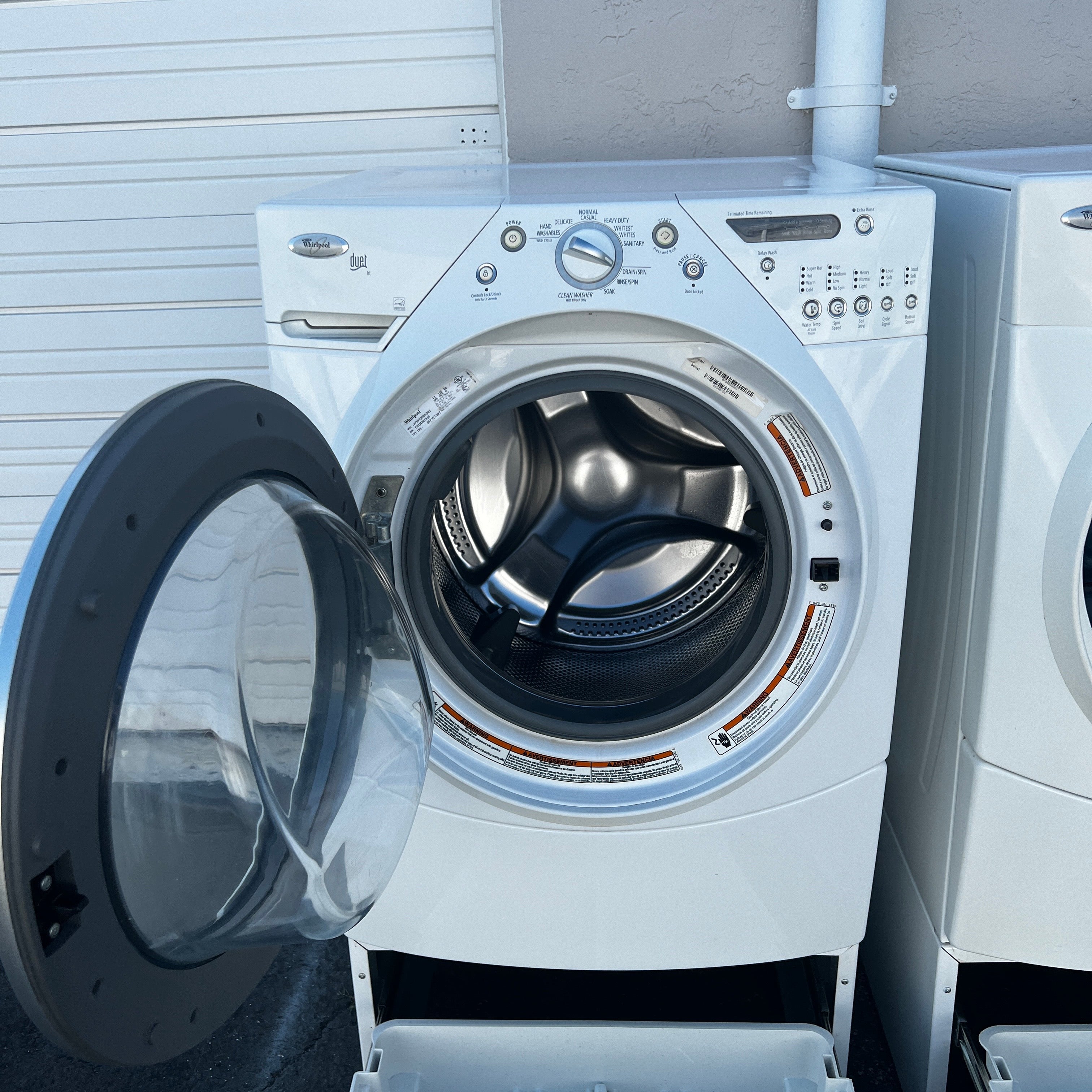 Whirlpool Washer and Dryer Front Load with Pedestals Whirlpool Washer and Dryer Front Load with Pedestals